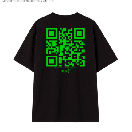 Camiseta com QR Code, Camiseta Portal QR, Camiseta QR Code Personalizavel, Camiseta Oversized QR Code